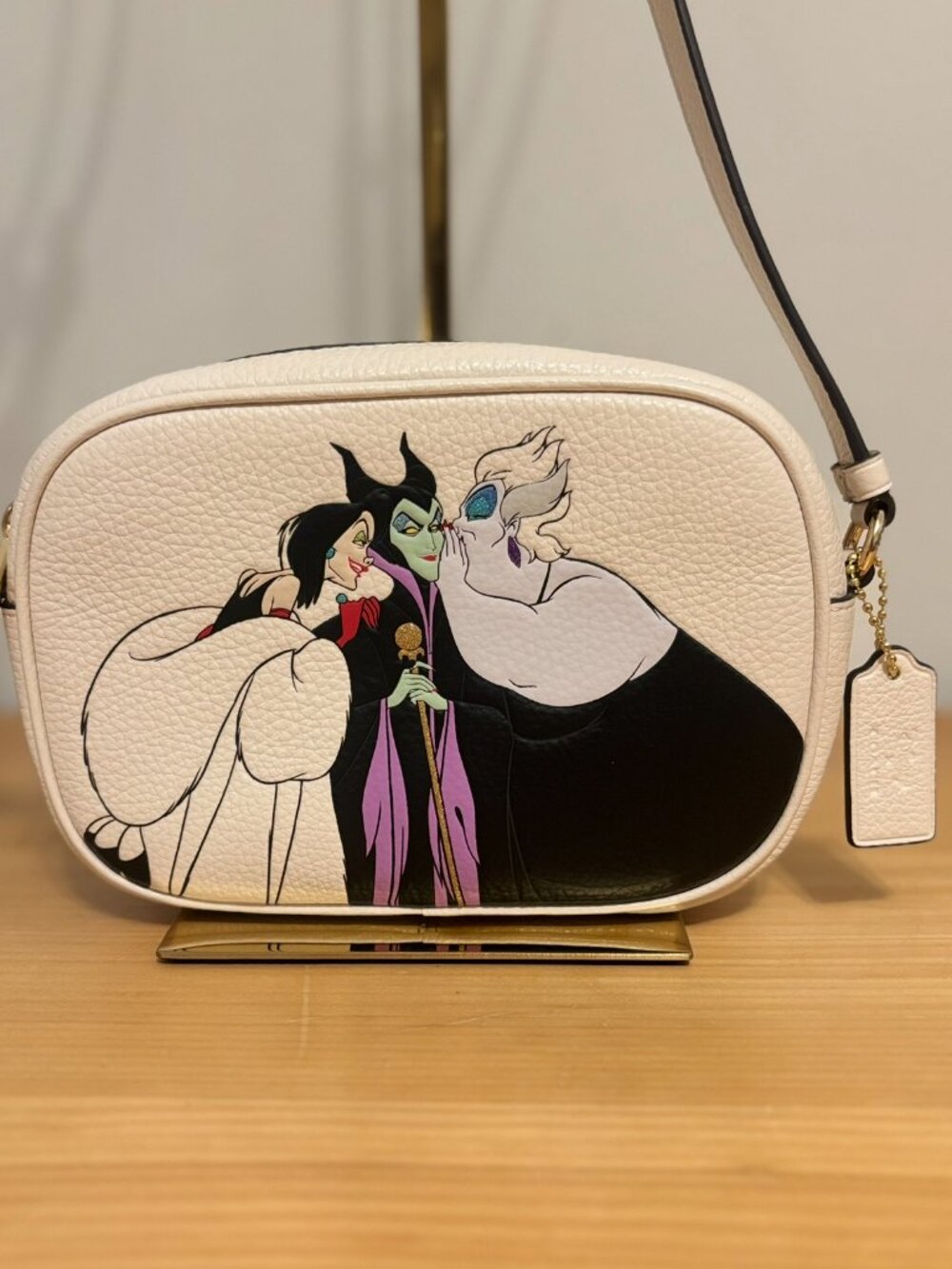 Disney x Coach Villains Mini Jamie Camera Bag Chalk Crossbody CC319